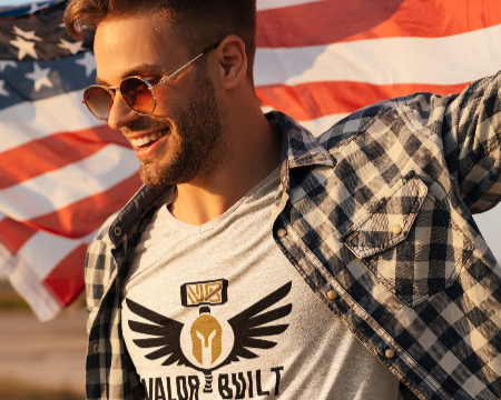 valorbuilt tee american flag